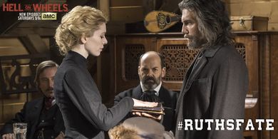 Kevin Blatch, Anson Mount, Jake Weber, and Kasha Kropinski in Hell on Wheels (2011)