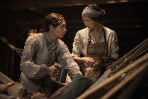 Caitríona Balfe and Albie Marber in Outlander (2014)