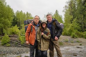 On set of Chesapeake Shores w/ Treat Williams & Gregory Harrison