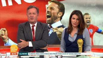 Piers Morgan, Susanna Reid, Gareth Southgate, and Harry Kane in Good Morning Britain (2014)