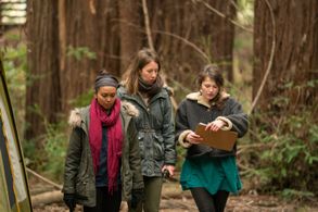 On set of The Gift with Writer/ Production Designer Emma Scully and Writer/ Cinematographer Kendra Goff