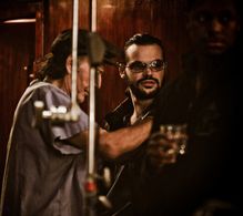 Ugo Bianchi and Matias Masucci on the set of 