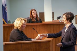 Renée Zellweger, Judy Greer, and Heather Magee in The Thing About Pam (2022)