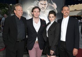 Joe Roth, Kristen Stewart, Rupert Sanders, and Sam Claflin at an event for Snow White and the Huntsman (2012)