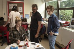 Richard Tanne, Austin Abrams, and Lili Reinhart