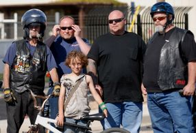 Evan on the set of Korn's Oildale Video Shoot