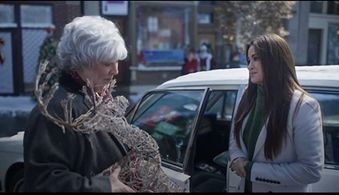 Melanie Haynes and Kyle Richards in The Housewives of the North Pole