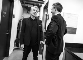 David Byrne and Seth Meyers
