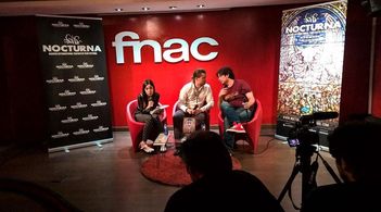 a press meeting at Nocturna, Madrid International Fantastic Film Festival 2015.
