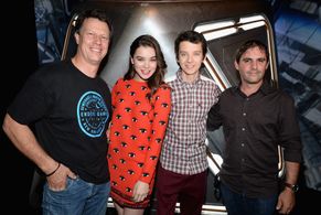 Gavin Hood, Roberto Orci, Asa Butterfield, and Hailee Steinfeld at an event for Ender's Game (2013)