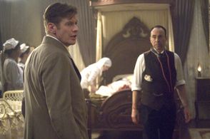 The Curious Case of Benjamin Button--Jason Flemyng as Thomas Button and David Jensen as the doctor at Benjamins birth.