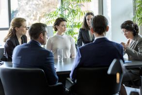 Meghan Ory, Eileen Pedde, Veena Sood, Benjamin Wilkinson, and Michael Karl Richards in Chesapeake Shores (2016)
