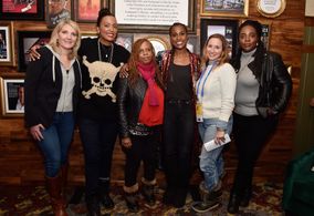 Leslie Harris, Aisha Tyler, Katie Doering, Jennifer Connell, Moira Griffin, and Issa Rae