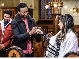 Daniella Rabbani with Brandon Michael Hall on God Friended Me