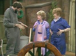 Jeannie Crowther, Sandi Toksvig, and Tony English in No 73 (1982)