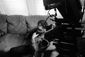 Lawrence-Hilton Jacobs on the Set of Nocturnal Agony