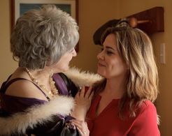 Joëlle Morin as Louise, on the set of 