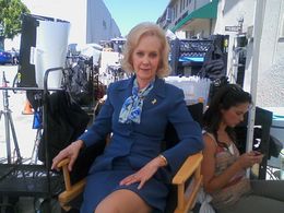 on set of True Blood