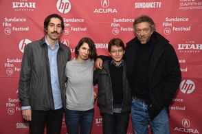 Vincent Cassel, Ariel Kleiman, Sarah Cyngler, and Jeremy Chabriel at an event for Partisan (2015)