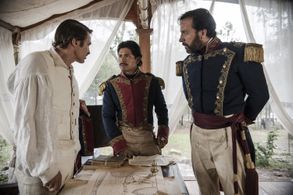 Olivier Martinez, Antonio de la Vega, and Harold Torres in Texas Rising (2015)
