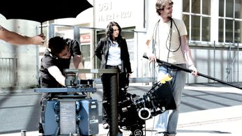 Luis Ventura on the set of A Confident Man (2012)