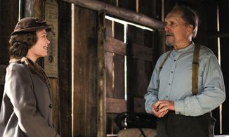 Sissy Spacek as Mattie Darrow and Robert Duvall as Felix Bush in 