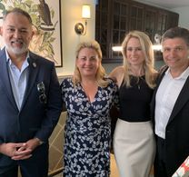 Still of Rarchar Tortorello, Dr. Nicole Kish, Mandy Del Rio, and Jack Thomas Smith on the set of Shame of a Nation (2022