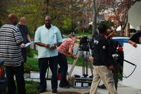 Director Shuaib Mitchell and DP Parrish Smith on the Set of Nocturnal Agony