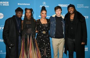 Sanaa Lathan, Nick Robinson, Rashid Johnson, Ashton Sanders, and KiKi Layne at an event for Native Son (2019)