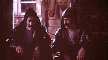 Mohamad Ali Fardin and Faramarz Gharibian in Ghazal (1976)
