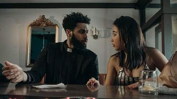 Stephen Cofield Jr. and Carolyn Kang in A Moderate Folly (2020)