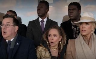 Jeremy Swift, Juno Temple, Hannah Waddingham, Sam Richardson, and Edwin De La Renta in Ted Lasso (2020)