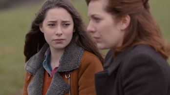 Katherine Parkinson and Lucy Carless in Humans (2015)