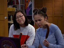 Madison Hu and Olivia Rodrigo in Bizaardvark (2016)