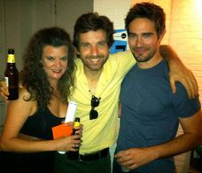 Cayleb Long, Dusty Brown, and Emily Gabler. Short Stuff 7 production party at The Barrow Group Theater Company.