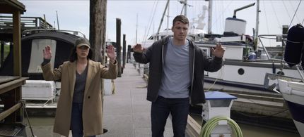 Gabriel Basso and Luciane Buchanan in The Night Agent (2023)