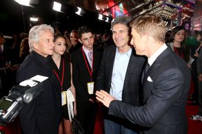 Michael Douglas, Alan F. Horn, Alan Tudyk, Carys Zeta Douglas, and Dylan Douglas at an event for Rogue One: A Star Wars 