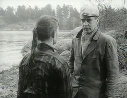 Gunnar Björnstrand and Tina Hedström in The Dress (1964)