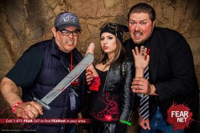 LJ Rivera, Liz Katz, and Derek Easley at Days of the Dead.