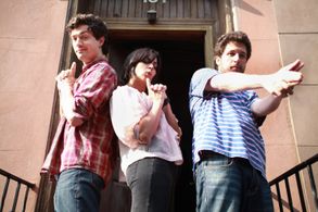 Christian Coulson, Evan Mathew Weinstein, and Winter Williams in Leaving Circadia (2014)