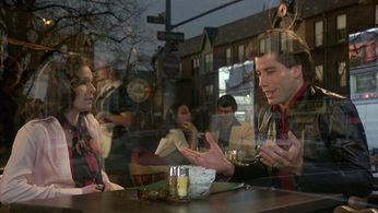 John Travolta and Karen Lynn Gorney in Saturday Night Fever (1977)