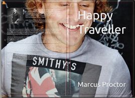 My new paperback book cover for ‘Happy Traveller’ which is about the adventures I got up to backpacking around the world