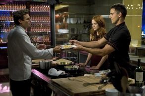 Colin Egglesfield and Ashlee Simpson in Melrose Place (2009)