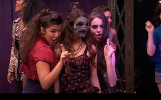 Isabella as Tina in Victorious opposite Victoria Justice and Liz Gillies