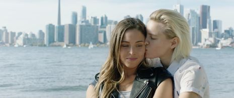 Natalie Krill and Erika Linder in Below Her Mouth (2016)