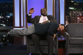 Shaquille O'Neal and Guillermo Rodriguez