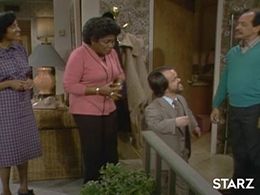 Marla Gibbs, Daniel Frishman, Sherman Hemsley, and Isabel Sanford in The Jeffersons (1975)