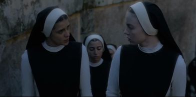 Sydney Sweeney and Benedetta Porcaroli in Immaculate (2024)