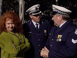 Julie Nihill, Nick Waters, and John Wood in Blue Heelers (1994)