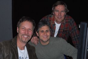 Post production - in the edit room. From left: Peter Iliff, Glenn Garland, Rick Halsey.